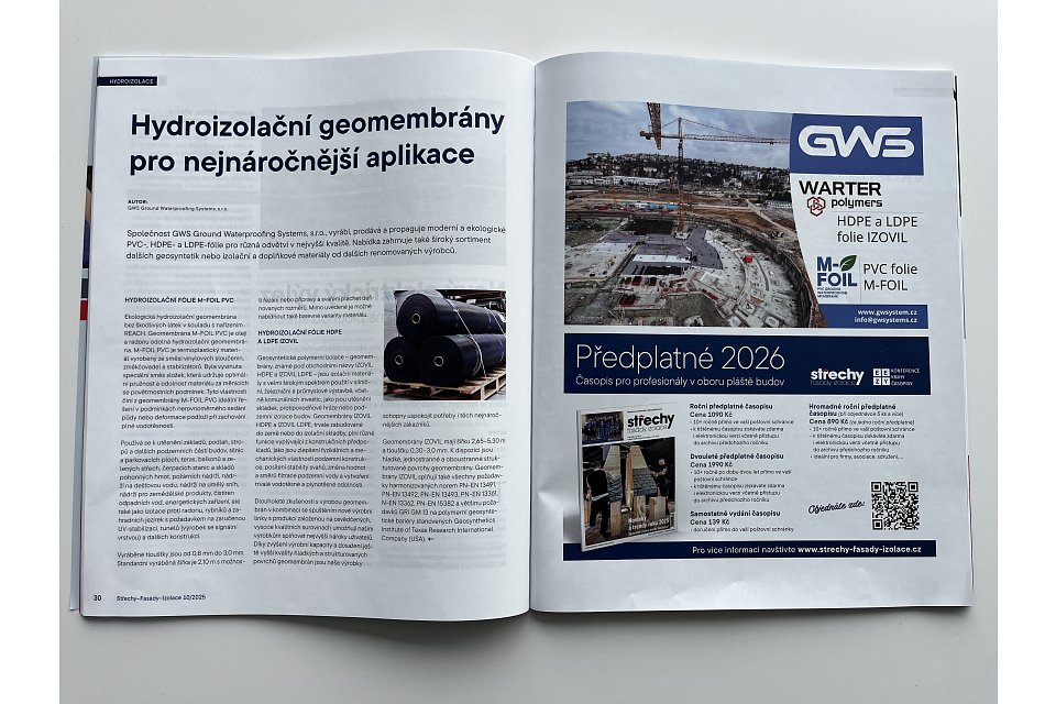 Hydroizolační geomembrány pro nejnáročnější aplikace